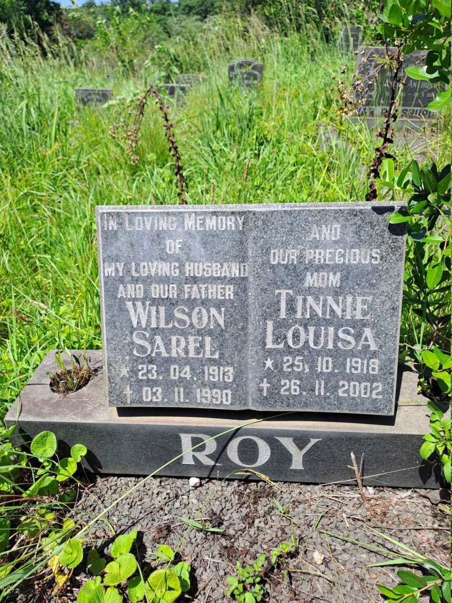 ROY Wilson Sarel 1913-1990 & Tinnie Louisa 1918-2002