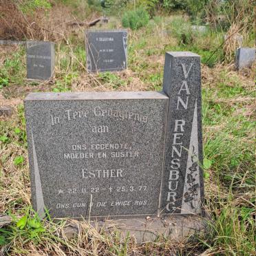 RENSBURG Esther, van 1922-1977