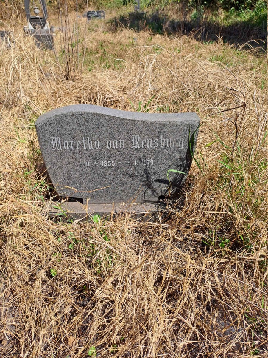 RENSBURG Maretha, van 1955-1978