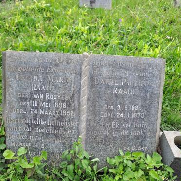 RAATH Daniel Phillipus 1884-1970 & Cecina Maria VAN ROOYEN 1898-1952
