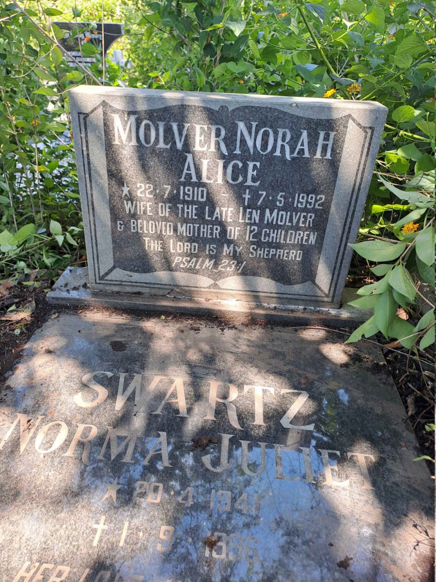 SWARTZ Molver Norah Alice 1910-1992