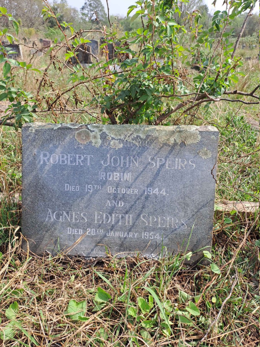 SPEIRS Robert John -1944 & Agnes Edith -1954
