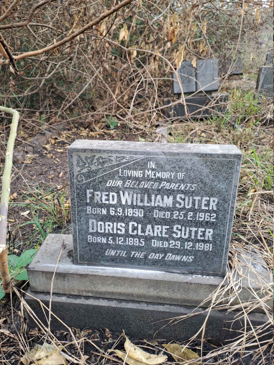 SUTER Fred William 1890-1962 & Doris Clare 1895-1981
