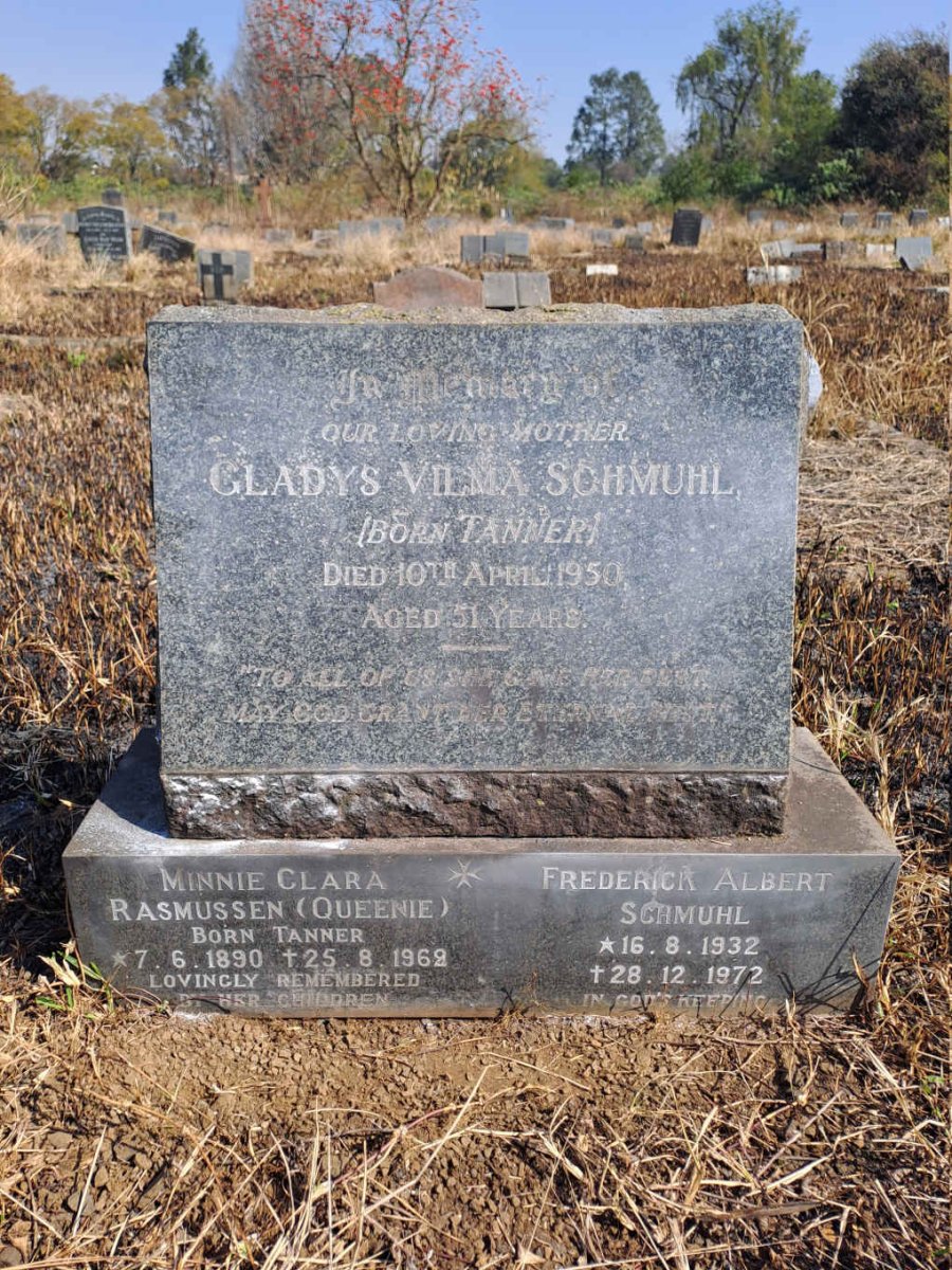 SCHMUHL Gladys Vilma nee TANNER -1950 :: RASMUSSEN Minnie Clara nee TANNER 1890-196? :: SCHMUHL Frederick Albert 1932-1972