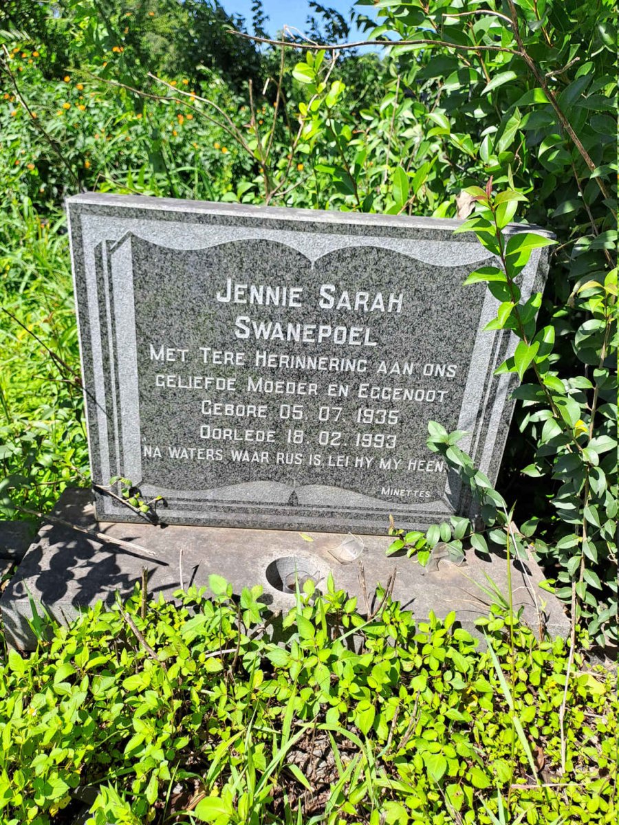 SWANEPOEL Jennie Sarah 1935-1993