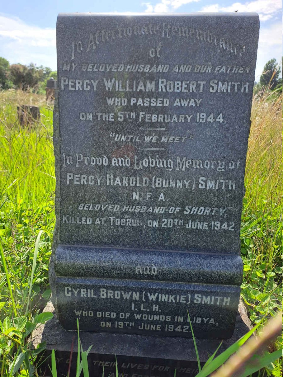 SMITH Percy William Robert -1944 :: SMITH Percy Harold -1942 :: SMITH Cyril Brown -1942
