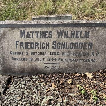 SCHLODDER Matthes Wilhelm Friedrich 1886-1944