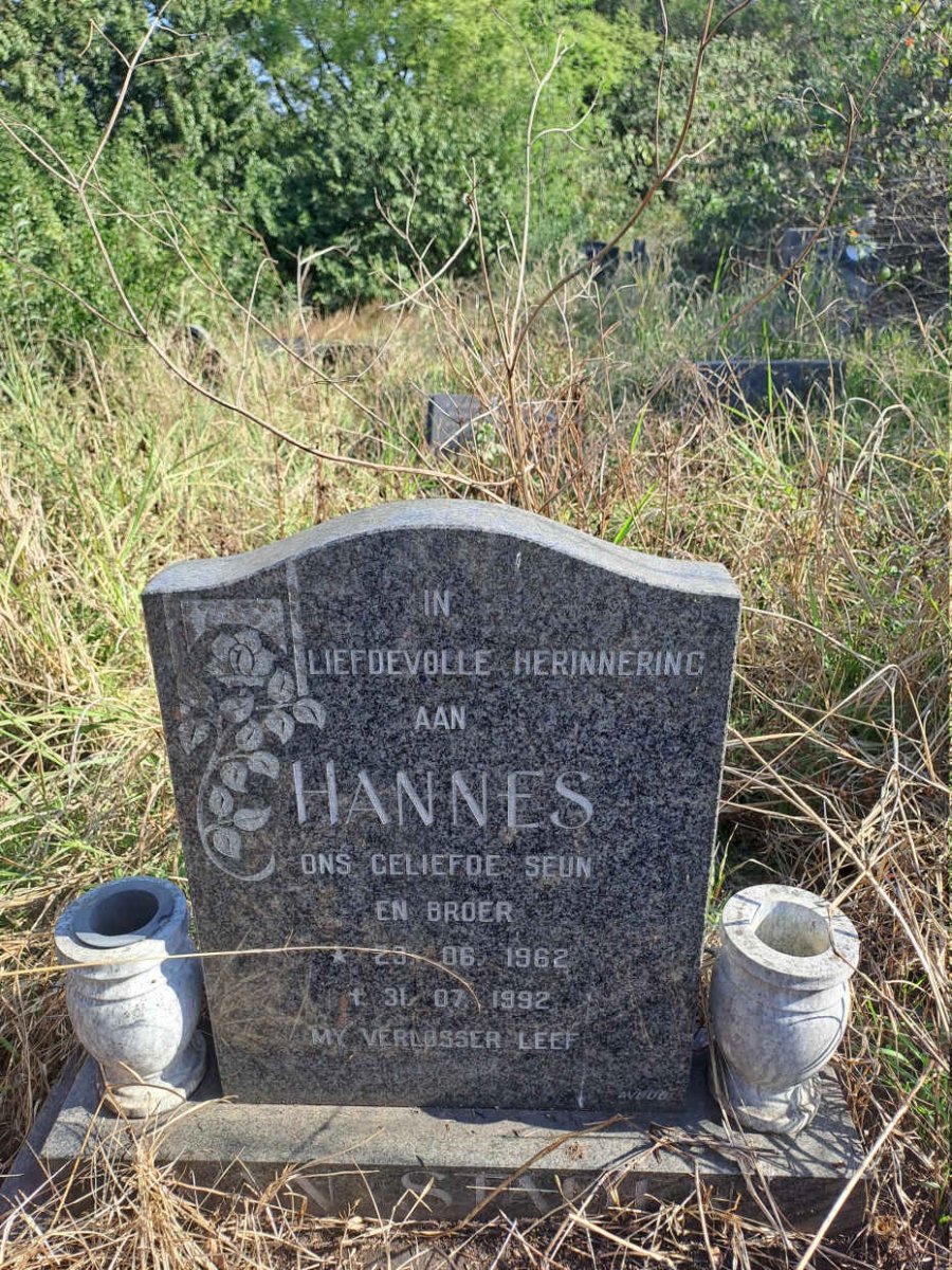 STADEN Hannes, van 1962-1992