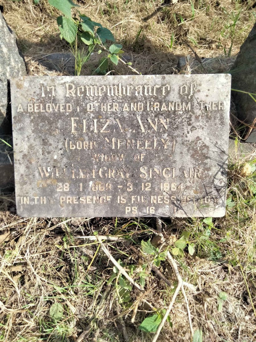 SINCLAIR Eliza Anne nee MENEELY 1869-1964