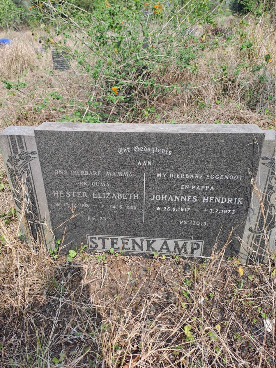 STEENKAMP Johannes Hendrik 1917-1973 & Hester Elizabeth 1918-1995