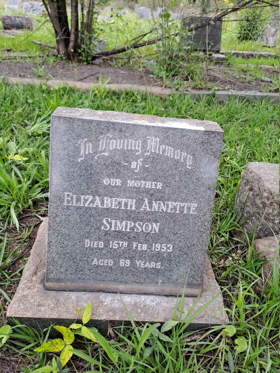 SIMPSON Elizabeth Annette -1953
