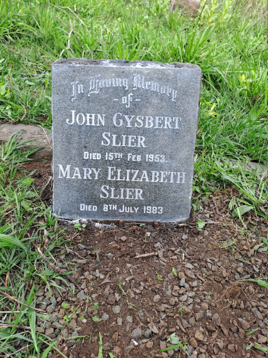 SLIER John Gysbert -1953 & Mary Elizabeth -1983