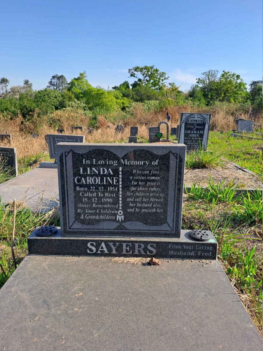SAYERS Linda Caroline 1954-1998