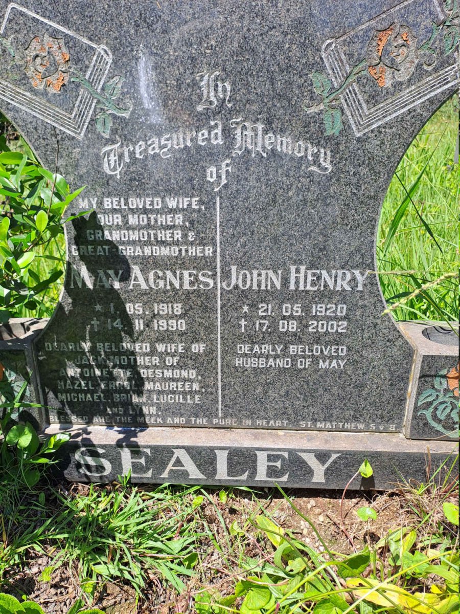 SEALEY John Henry 1920-2002 & May Agnes 1918-1990