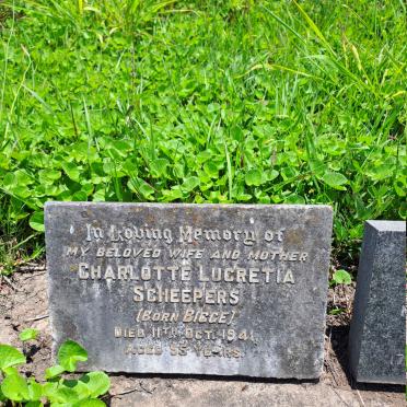 SCHEEPERS Charlotte Lucretia nee BIGGE -1941