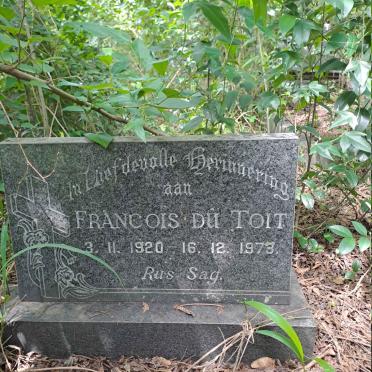 TOIT Francois, du 1920-1973