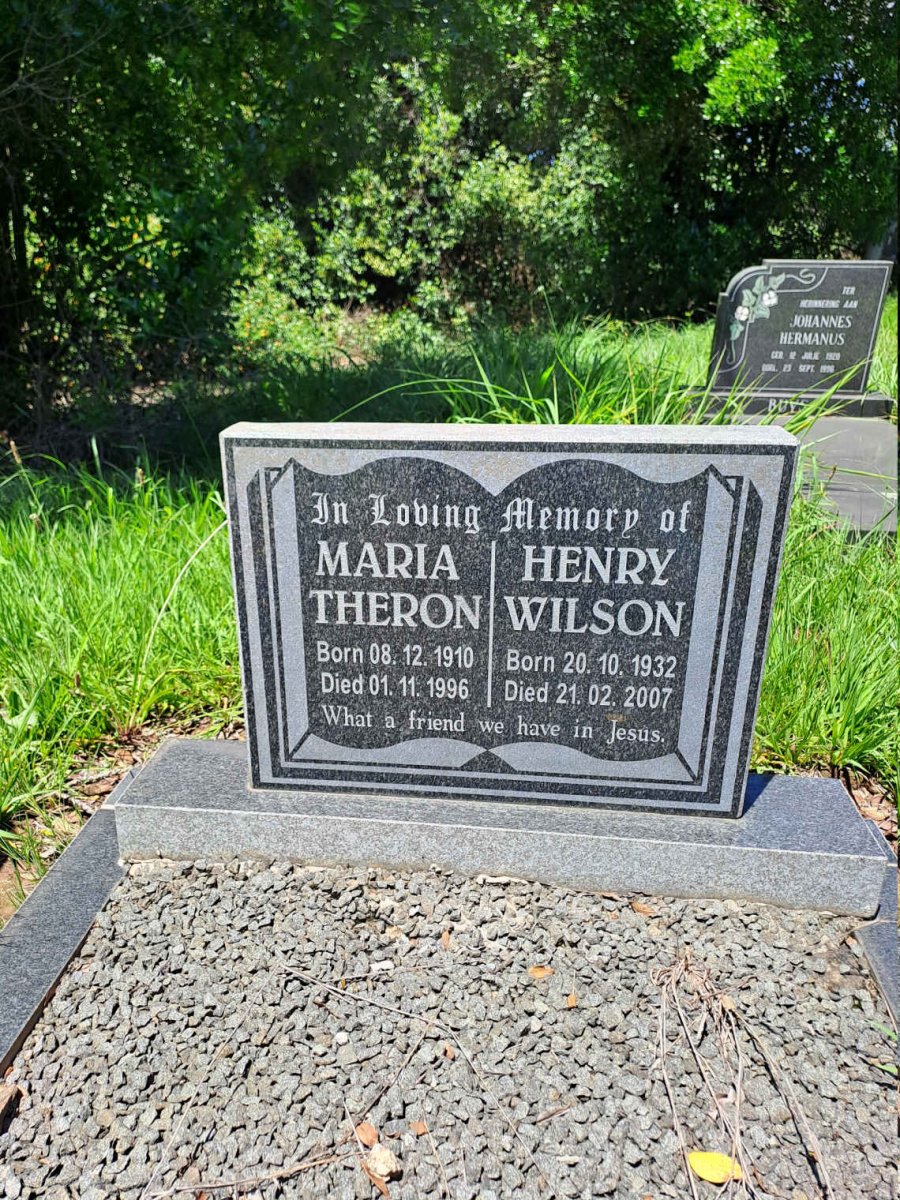 THERON Maria 1910-1996 :: WILSON Henry 1932-2007 