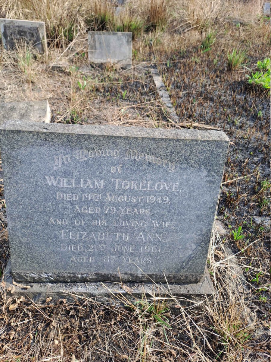TOKELOVE William -1949 & Elizabeth Ann -1961