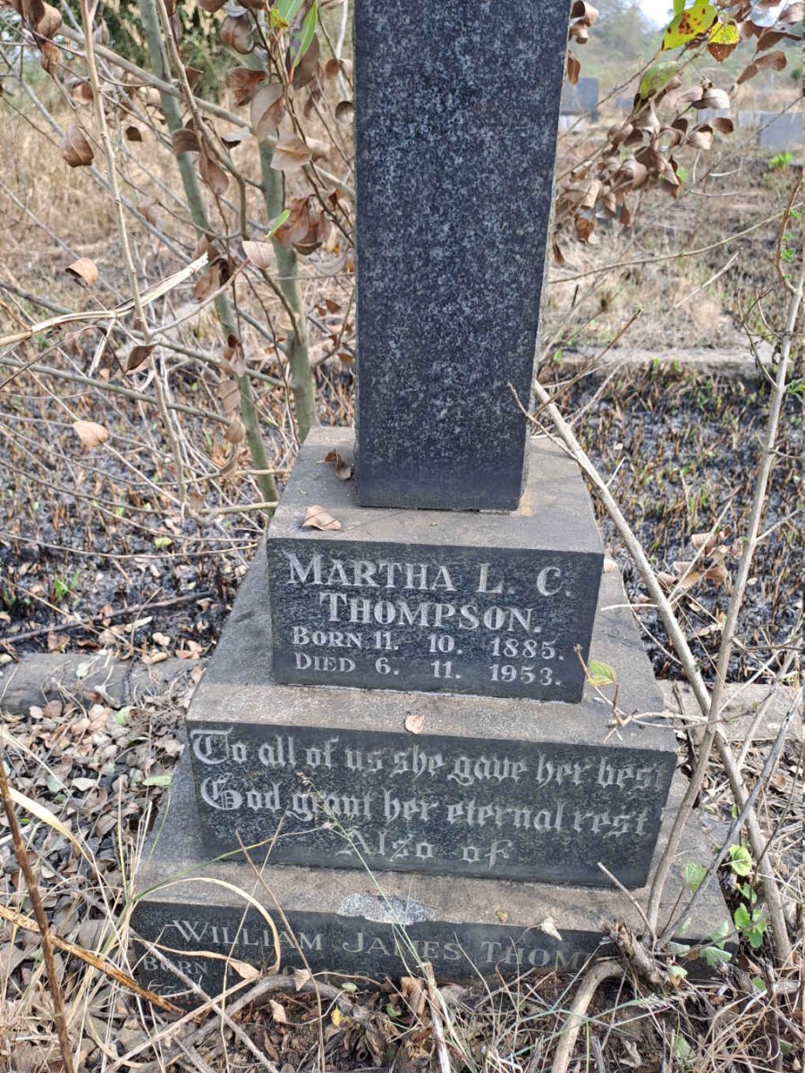THOMPSON William James 1889- & Martha L.C. 1885-1953