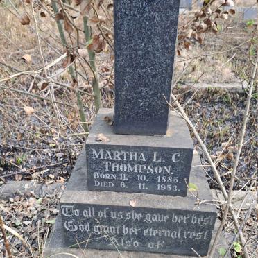 THOMPSON William James 1889- & Martha L.C. 1885-1953