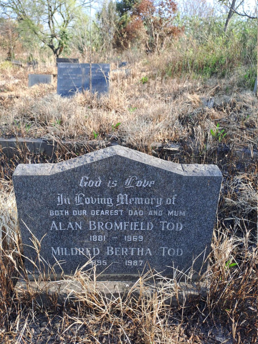 TOD Alan Bromfield 1881-1969 & Mildred Bertha 1895-1987