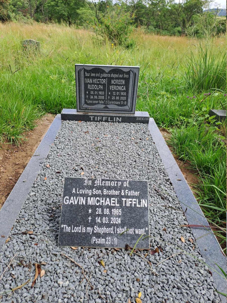 TIFFLIN Ivan Hector Rudolph 1933-2005 & Noreen Veronica 1930-2020 :: TIFFLIN Gavin Michael 1965-2024 