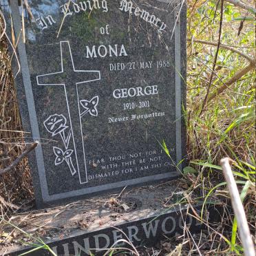 UNDERWOOD George 1910-2001 & Mona -1988