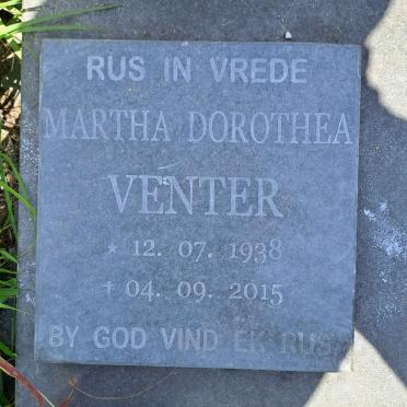 VENTER Martha Dorothea 1938-2015
