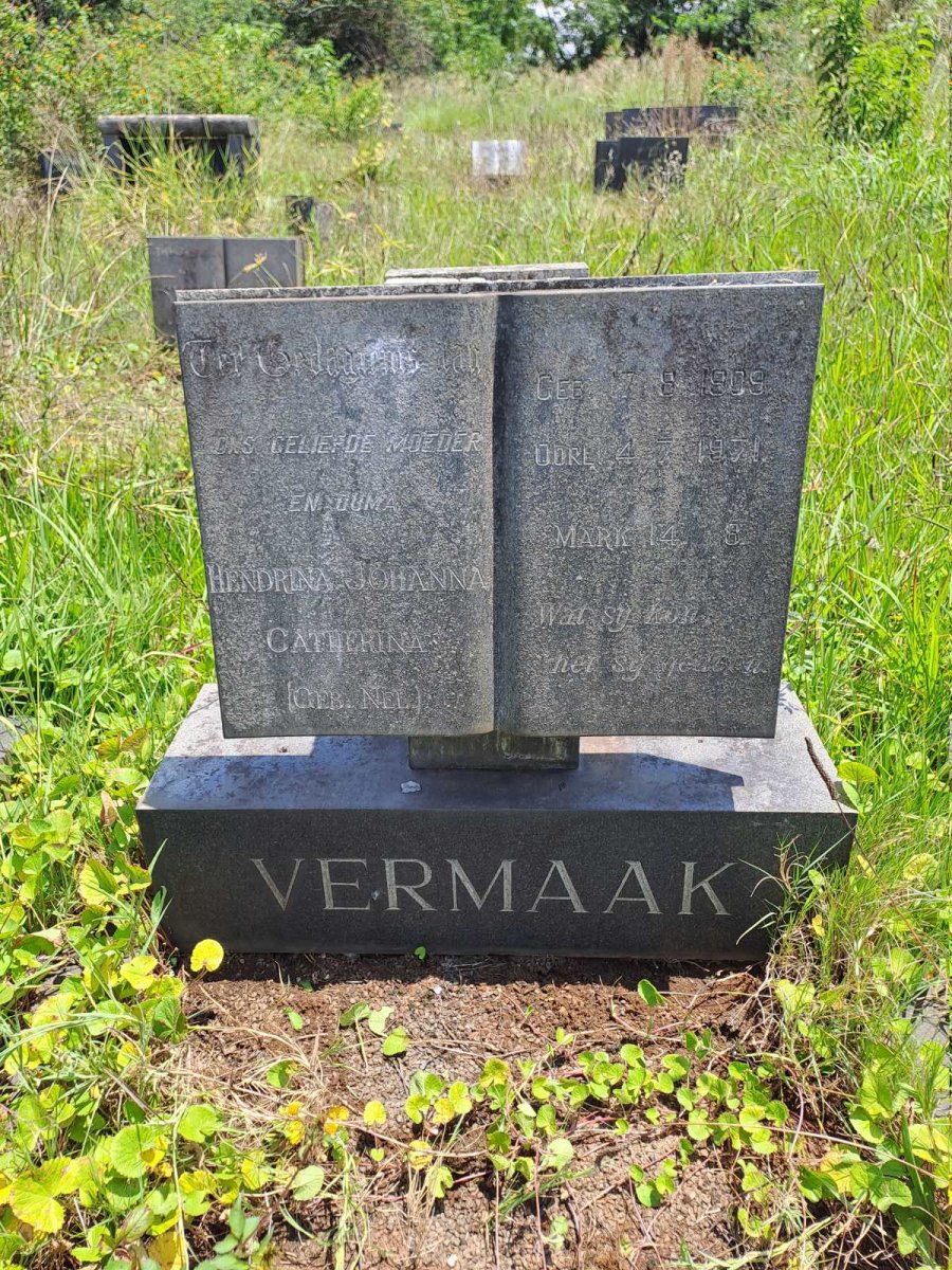 VERMAAK Hendrina Johanna Catherina nee NEL 1909-1971