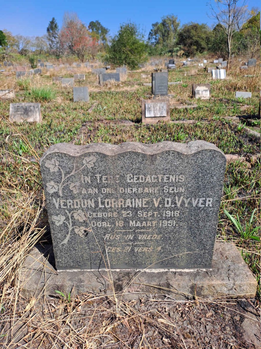 VYVER Verdun Lorraine, v.d.  1918-1951