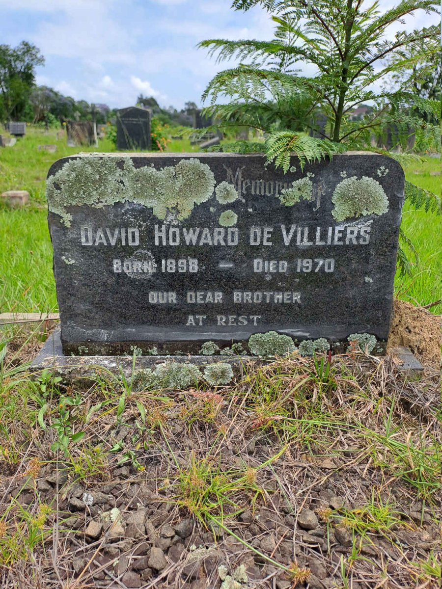 VILLIERS David Howard, de 1898-1970