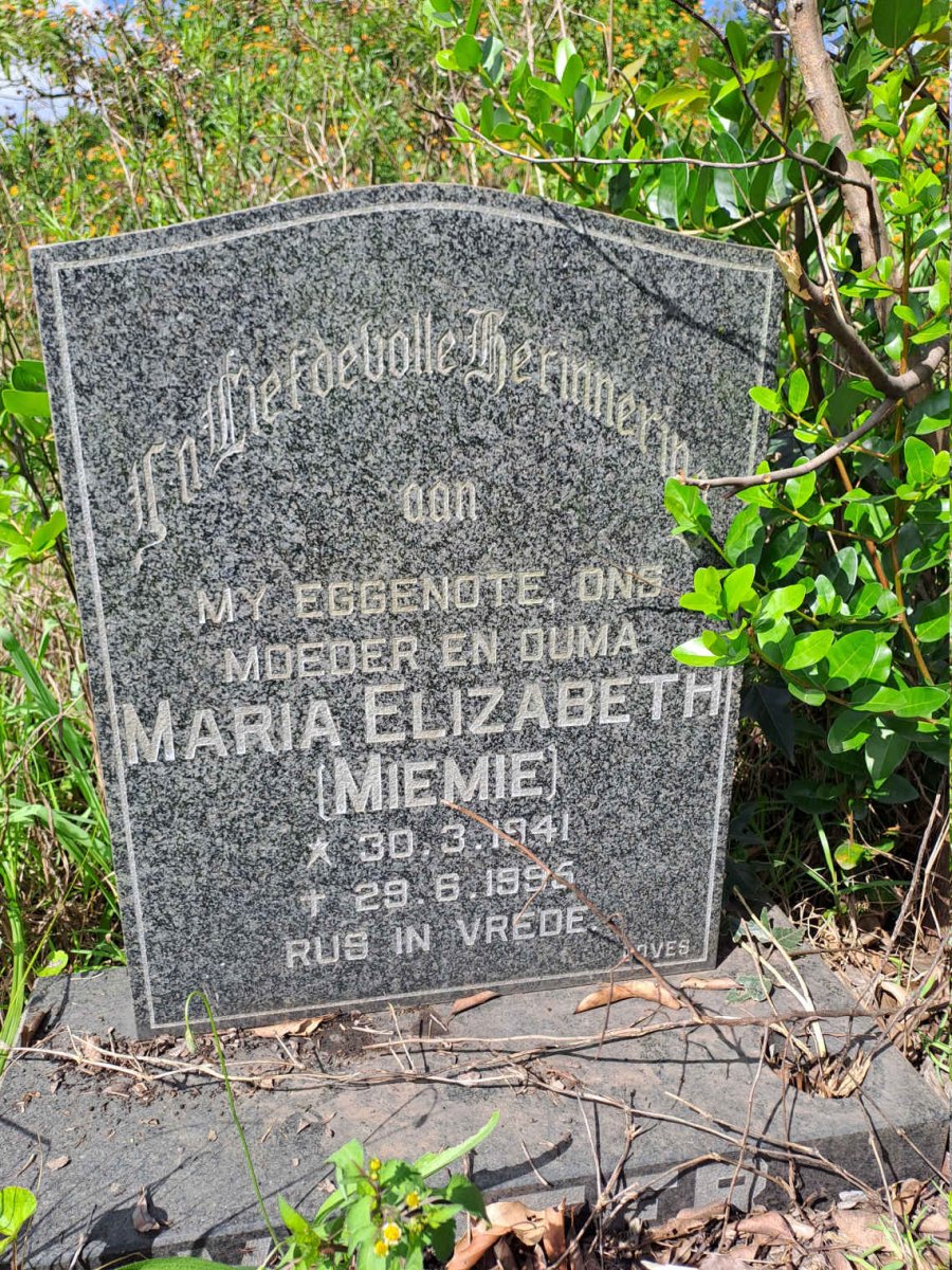 VENTER Maria Elizabeth 1941-1995