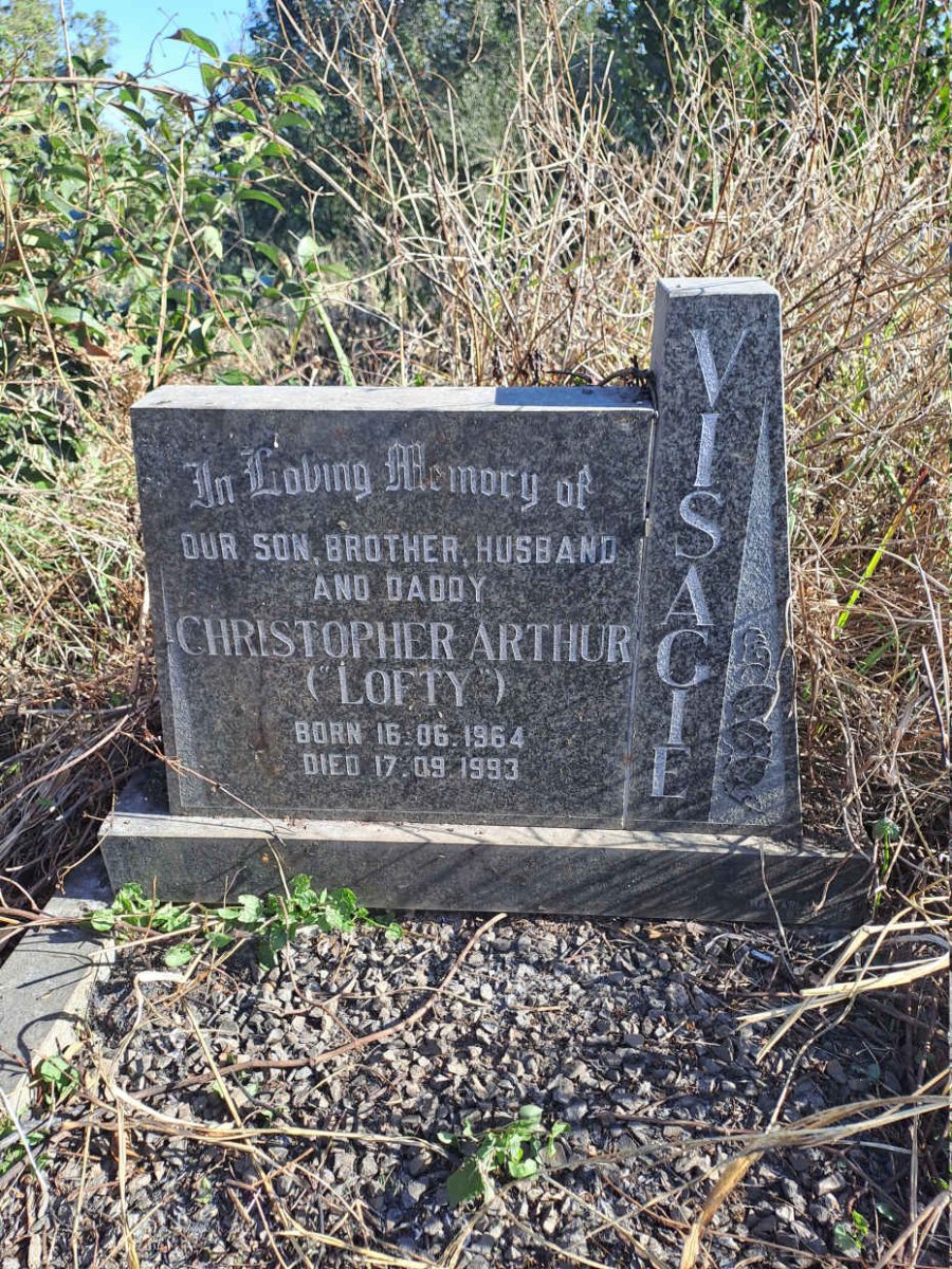 VISAGIE Christopher Arthur 1964-1993
