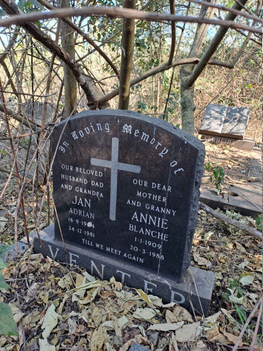 VENTER Jan Adrian 1904-1981 & Annie Blanche 1909-1988