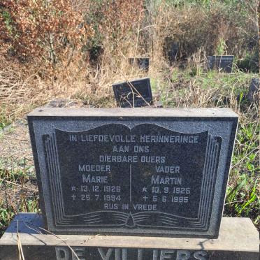VILLIERS Martin, de 1925-1995 & Marie 1926-1994