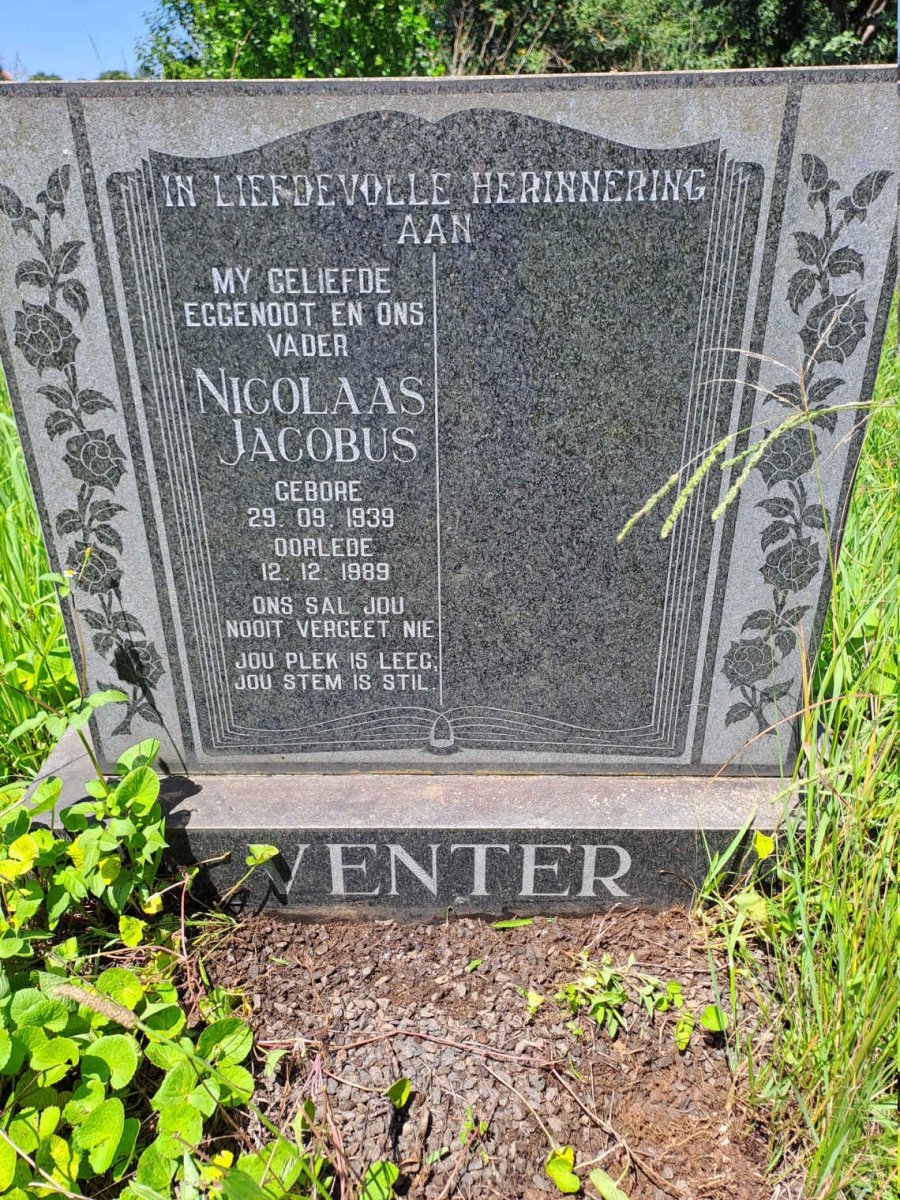 VENTER Nicolaas Jacobus 1939-1989
