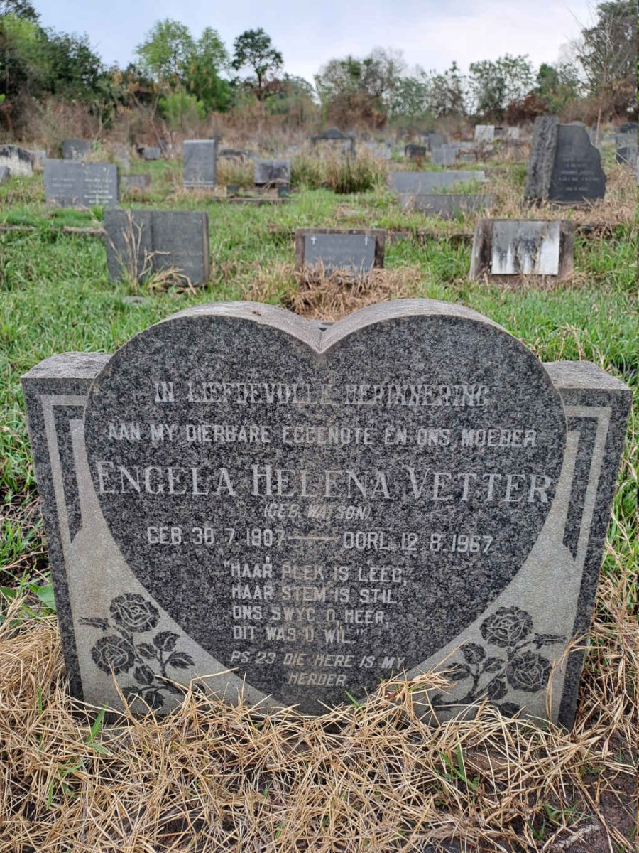 VETTER Engela Helena nee WATSON 1907-1967