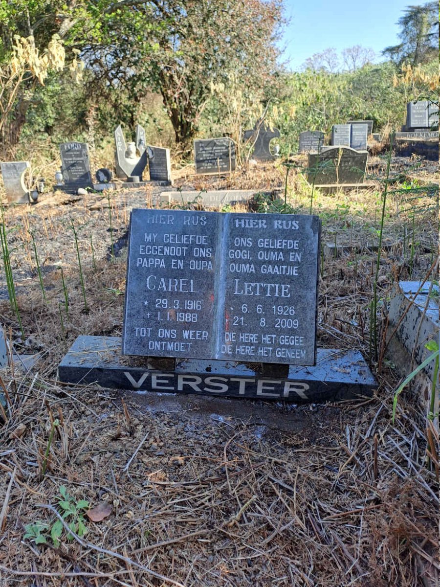 VERSTER Carel 1916-1988 & Lettie 1926-2009