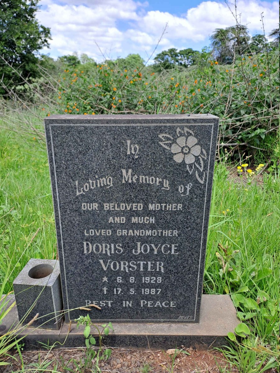 VORSTER Doris Joyce 1928-1987