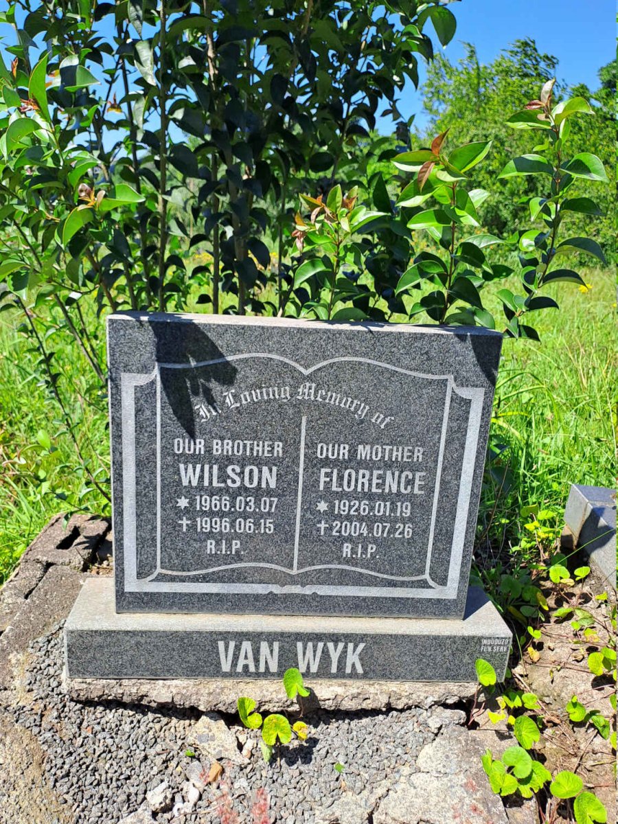 WYK Florence, van 1926-2004 :: VAN WYK Wilson 1966-1996 