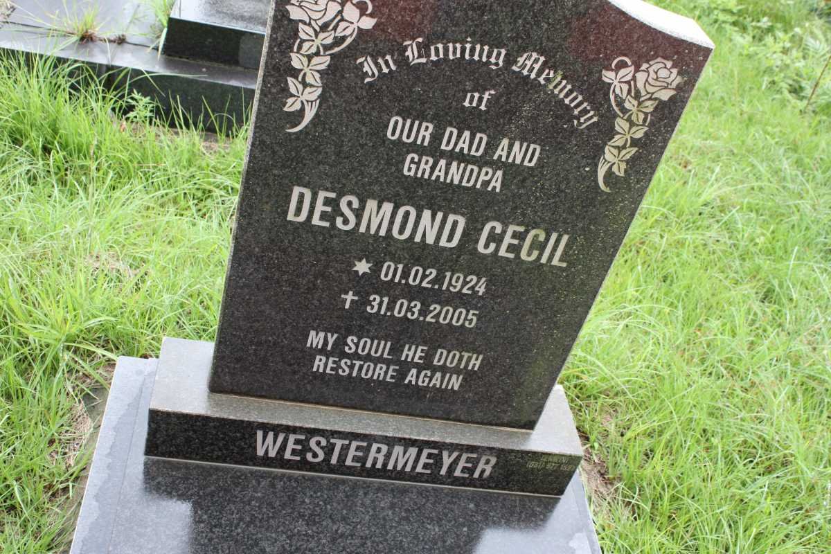 WESTERMEYER Desmond Cecil 1924-2005