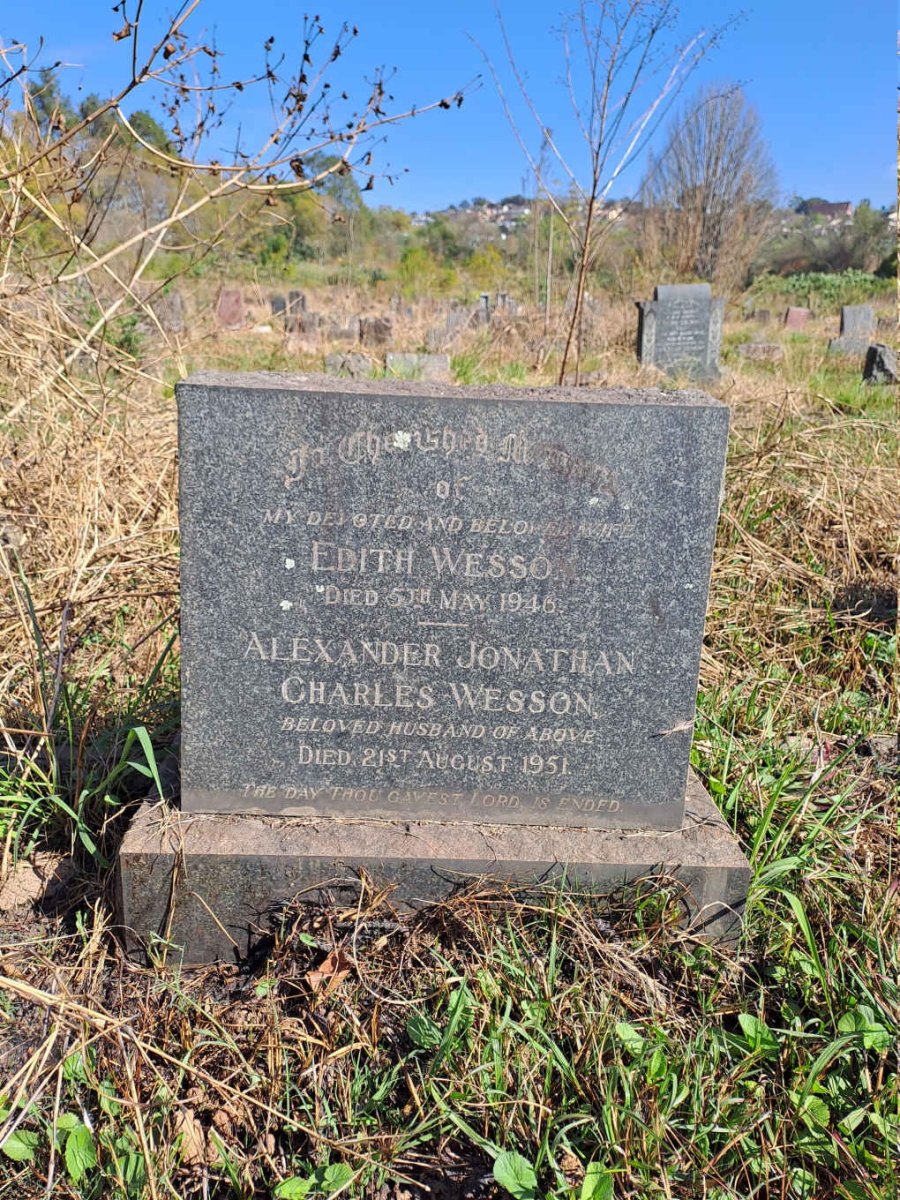 WESSON Alexander Jonathan Charles -1951 & Edith -1946
