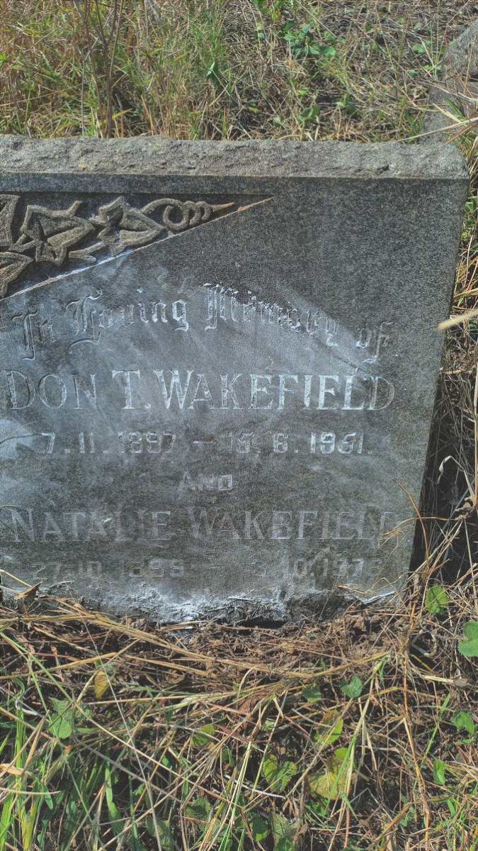 WAKEFIELD Don T. 1897-1951 & Natalie 1896-1979