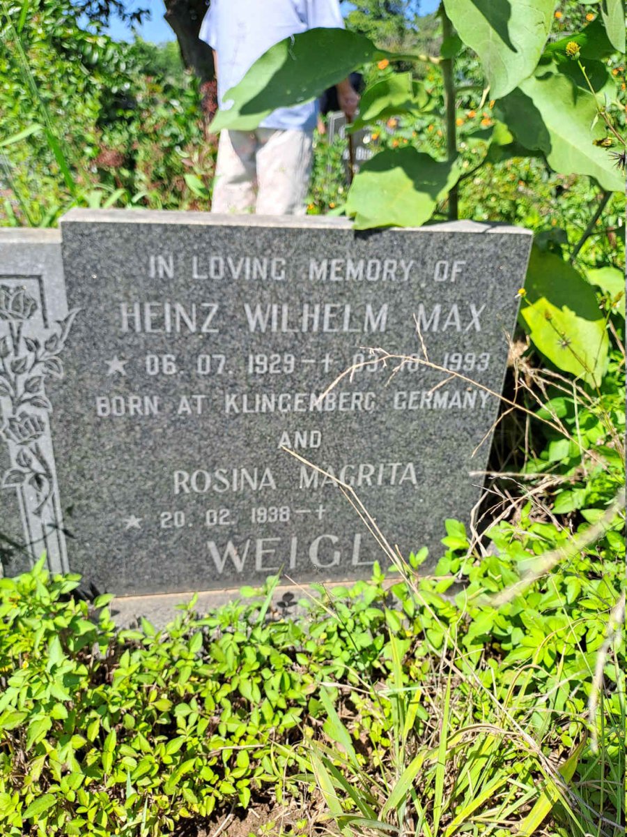 WEIGL Heinz Wilhelm Max 1929-1993 & Rosina Magrita 1938-