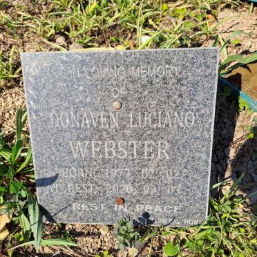 WEBSTER Donaven Luciano 1977-2020