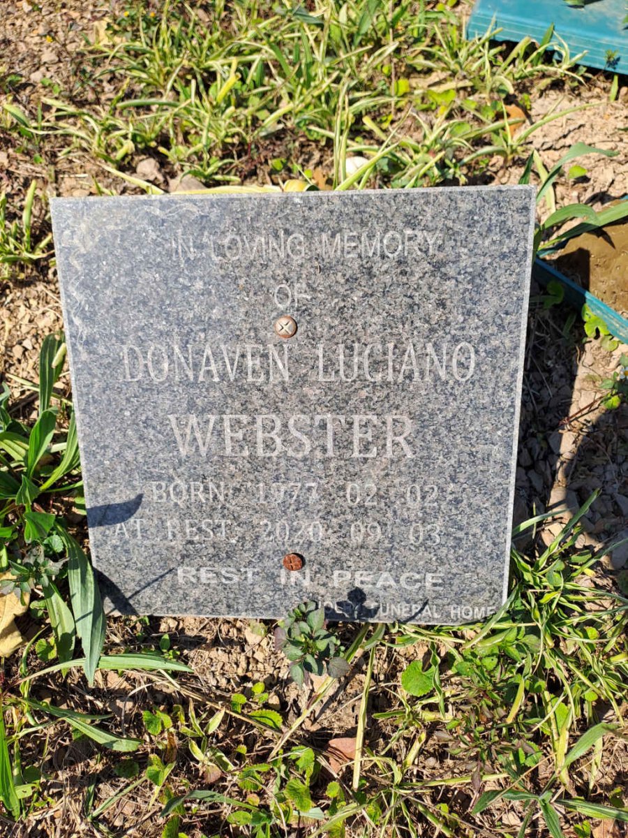 WEBSTER Donaven Luciano 1977-2020
