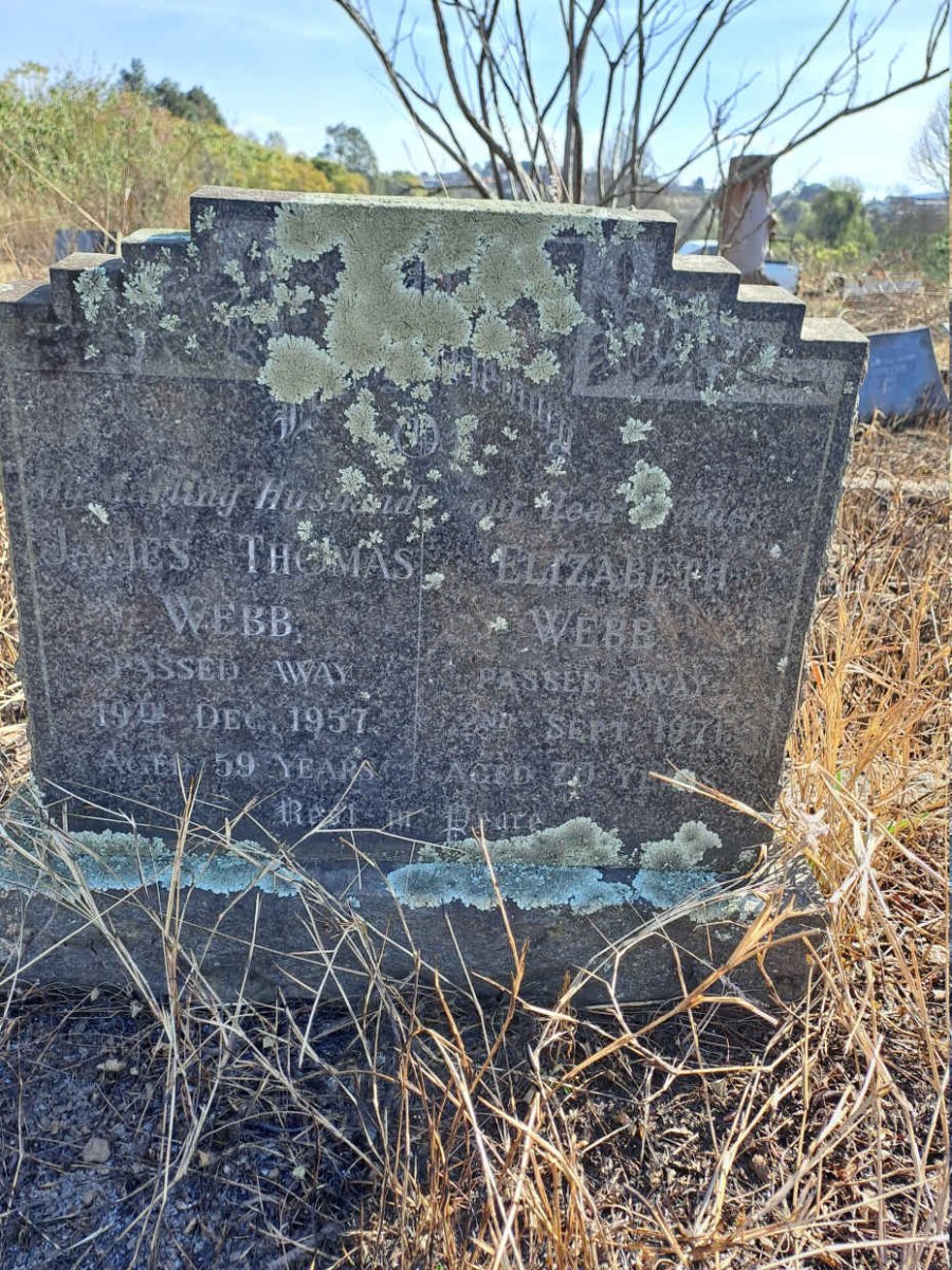 WEBB James Thomas -1957 & Elizabeth -1971