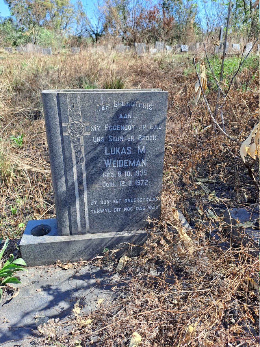 WEIDEMAN Lukas M. 1935-1972