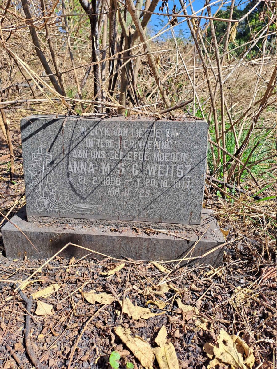 WEITSZ Anna M.S.C. 1898-1977