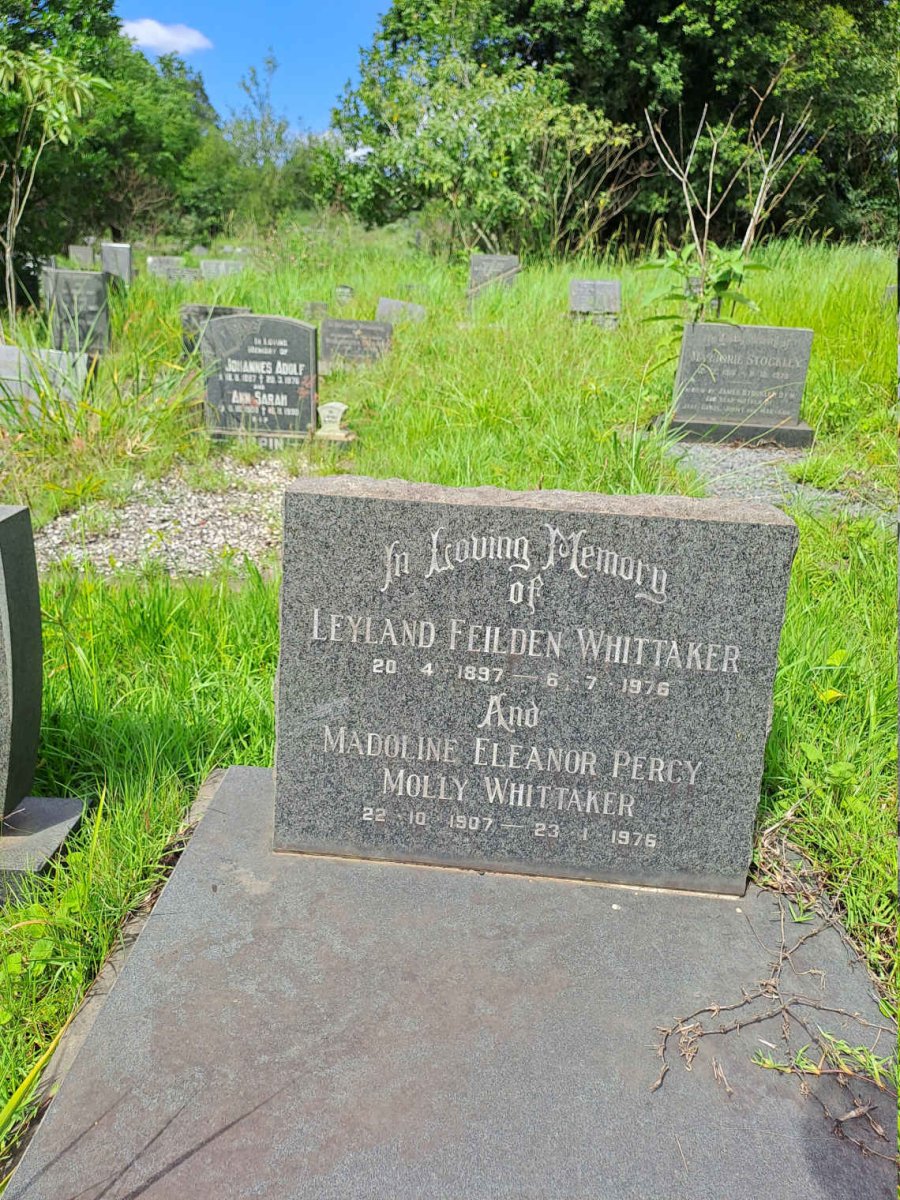 WHITTAKER Leyland Feilden 1897-1976 & Madoline Eleanor Percy Moly 1907-1976